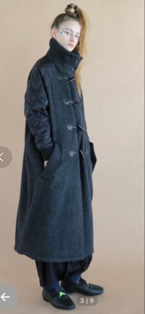 bedsidededrama　ダッフルコート　袖切り替え　ベッドサイドドラマ