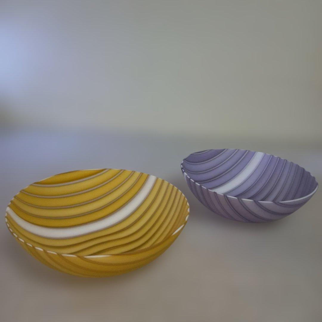 ☆新品☆　作家もの　ガラス小鉢　２色