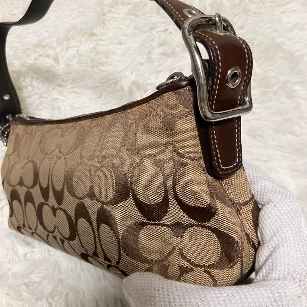 COACH アクセサリーポーチ 8K09 シグネチャー ストライプ チャーム