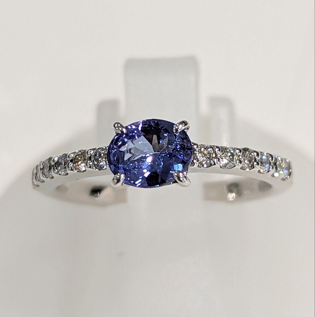 Ｋ18WG/タンザナイト/ダイヤモンドリング