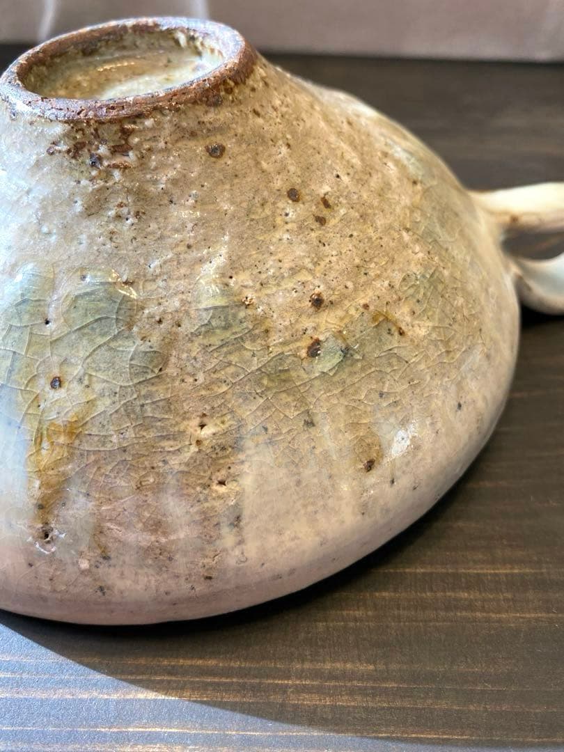 中村哲雄　薄灰　取っ手付きスープカップ 2個セット　作家もの