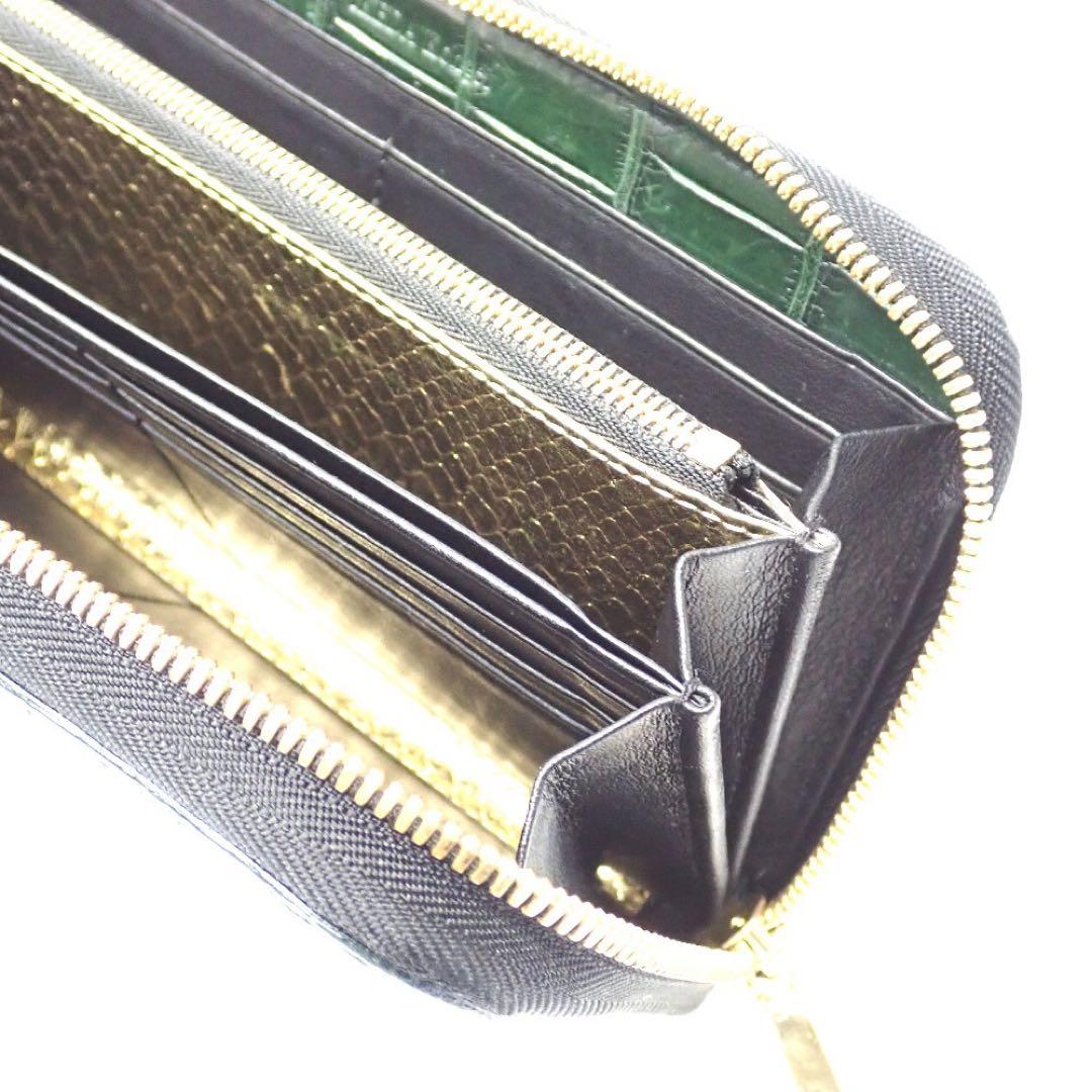 ま*る様 池田工芸 ティラノクロコダイル 緑　財布 80周年記念クロコ