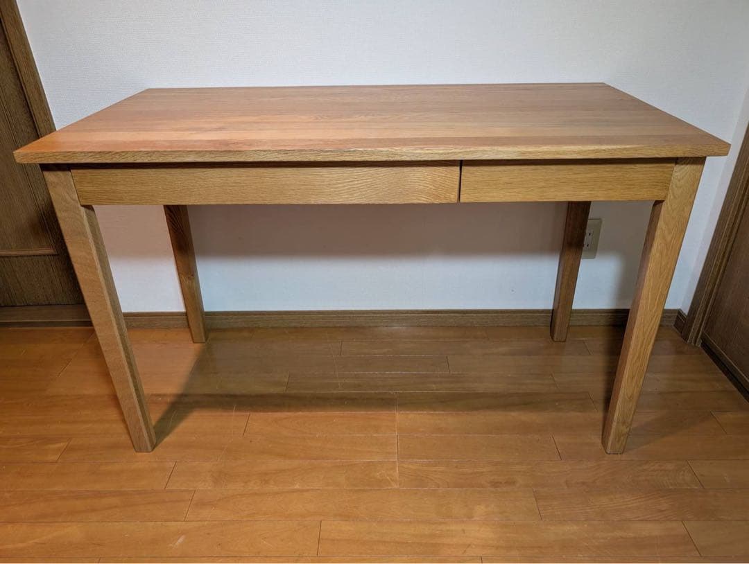 ■送料込■無印 MUJI 無垢材 木製デスク オーク材 事務デスク 学習机
