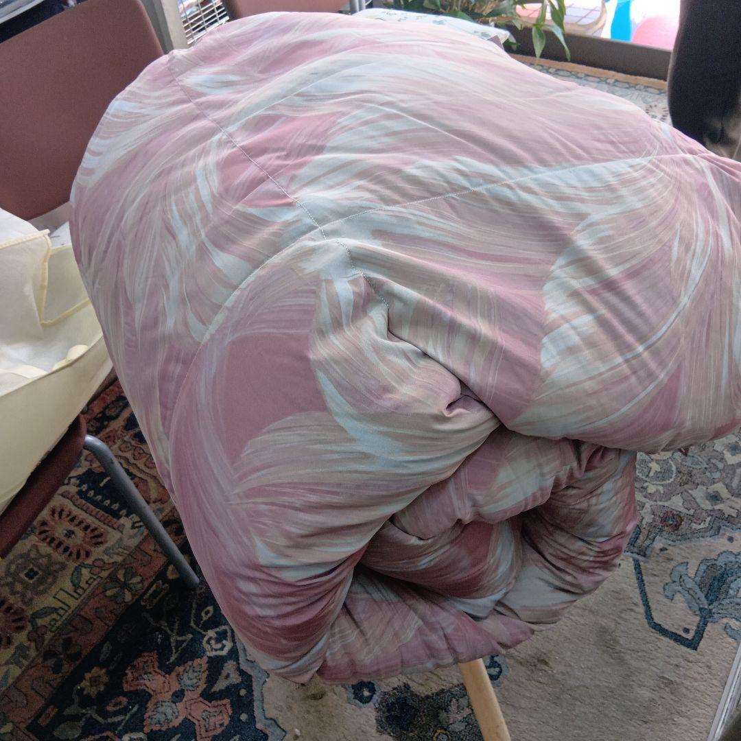 (新品未使用品)シングル蓄熱羽毛掛布団150x210cm 日本製