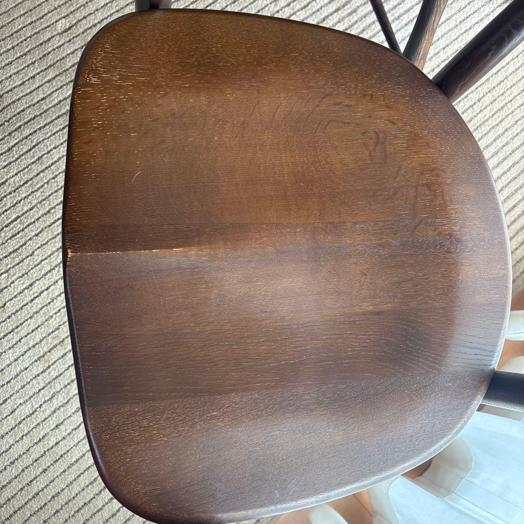 さま！ボウバックアームチェア ダークブラウン