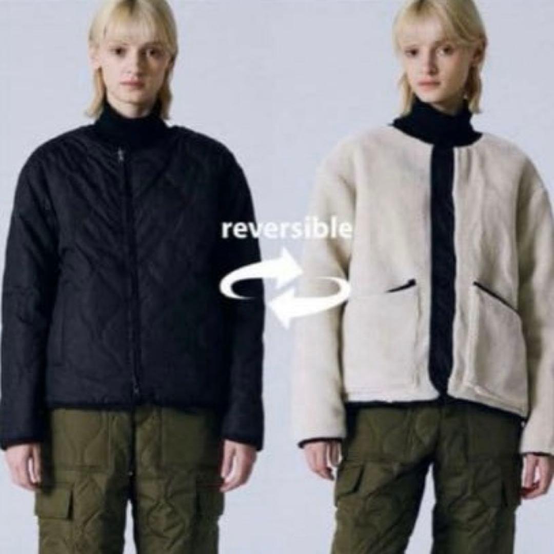 TAIONタイオン キルティングボア ミリタリーリバーシブル ダウンジャケットM