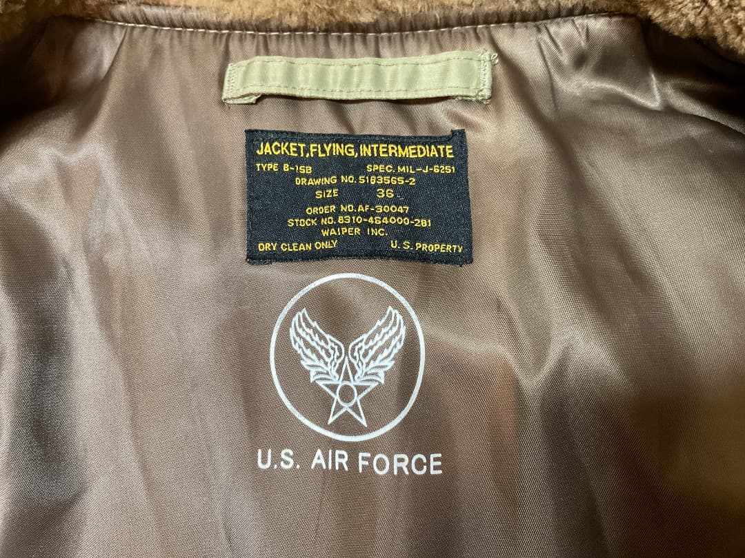 WAIPER ワイパー 17WP20 B-15B フライトジャケット 36
