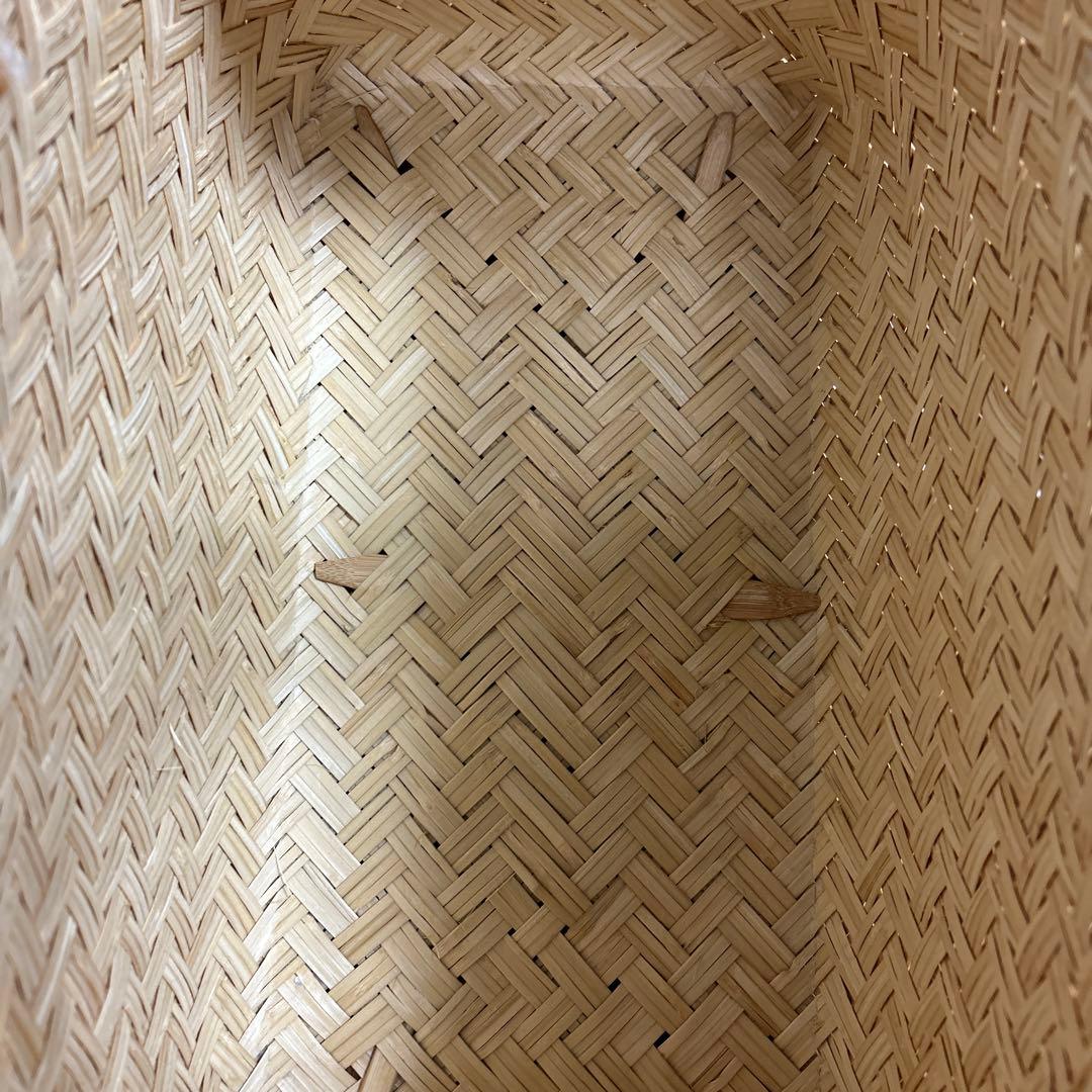 国産　篠竹市場カゴ　希少　カゴバッグ