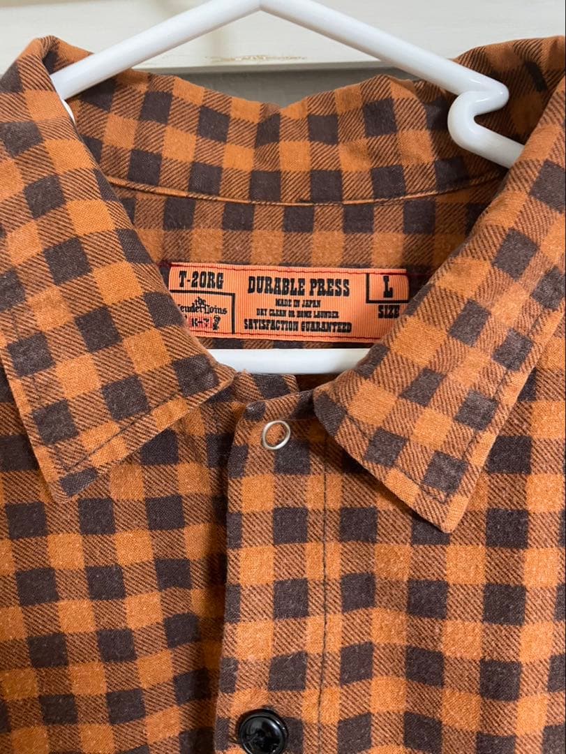 テンダーロイン　ネルシャツ Ｌサイズ　オレンジ　フランネルシャツ