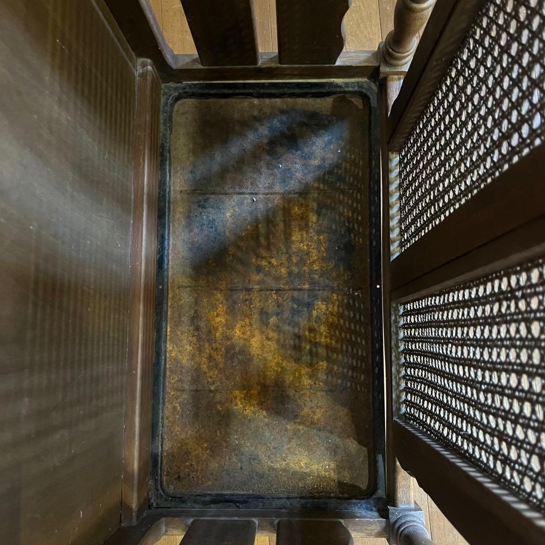 【アンティーク】昭和レトロ オールドカリモク 傘立て アンブレラスタンド 古道具