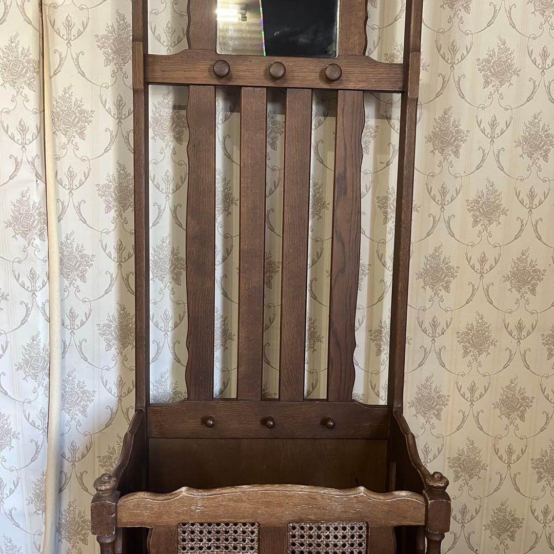 【アンティーク】昭和レトロ オールドカリモク 傘立て アンブレラスタンド 古道具