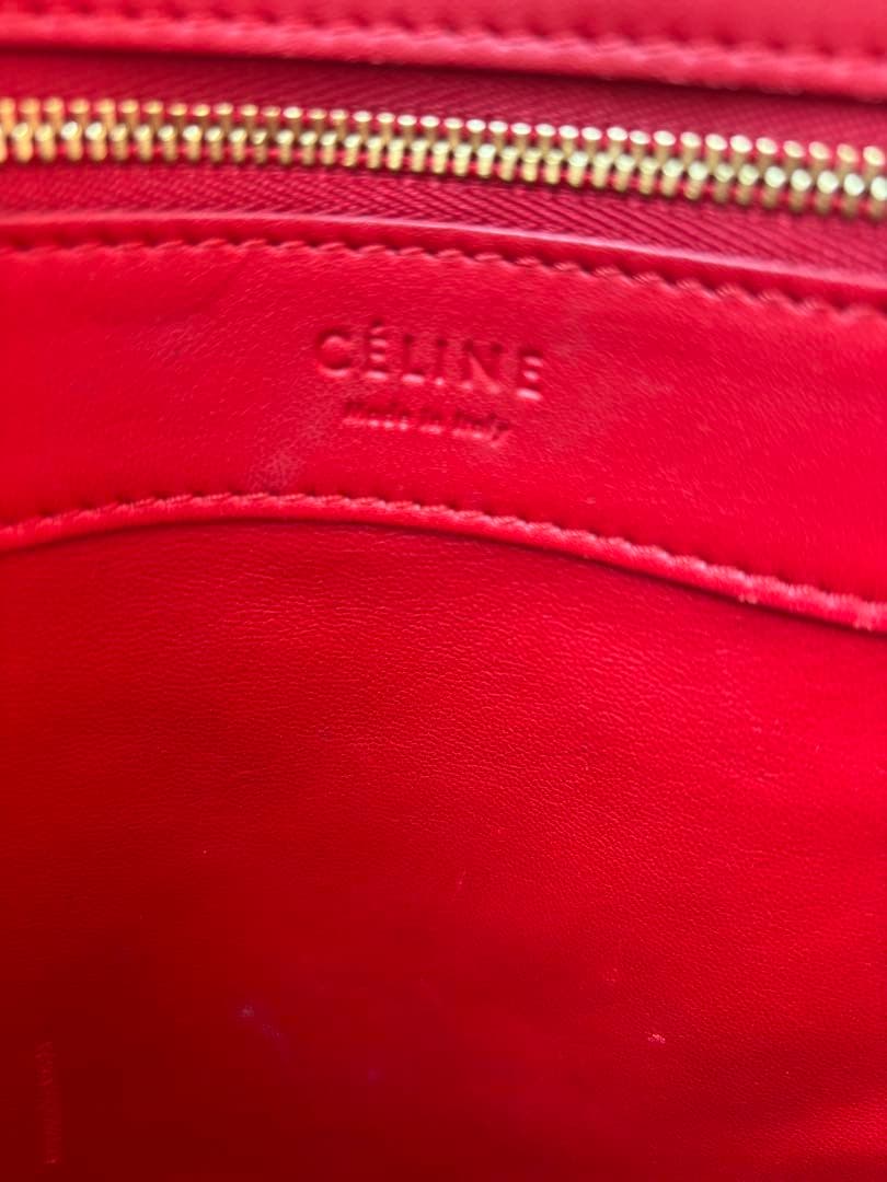 CÉLINE 赤✖️ベージュ トートバッグ
