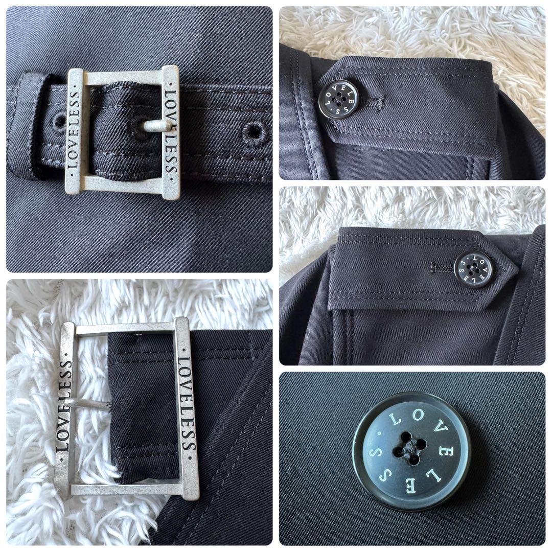 未使用タグ付　ラブレス　2way トレンチコート　ライナー　撥水加工　チェック