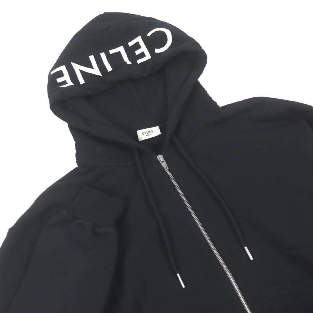 CELINE 黒 ジップアップパーカー