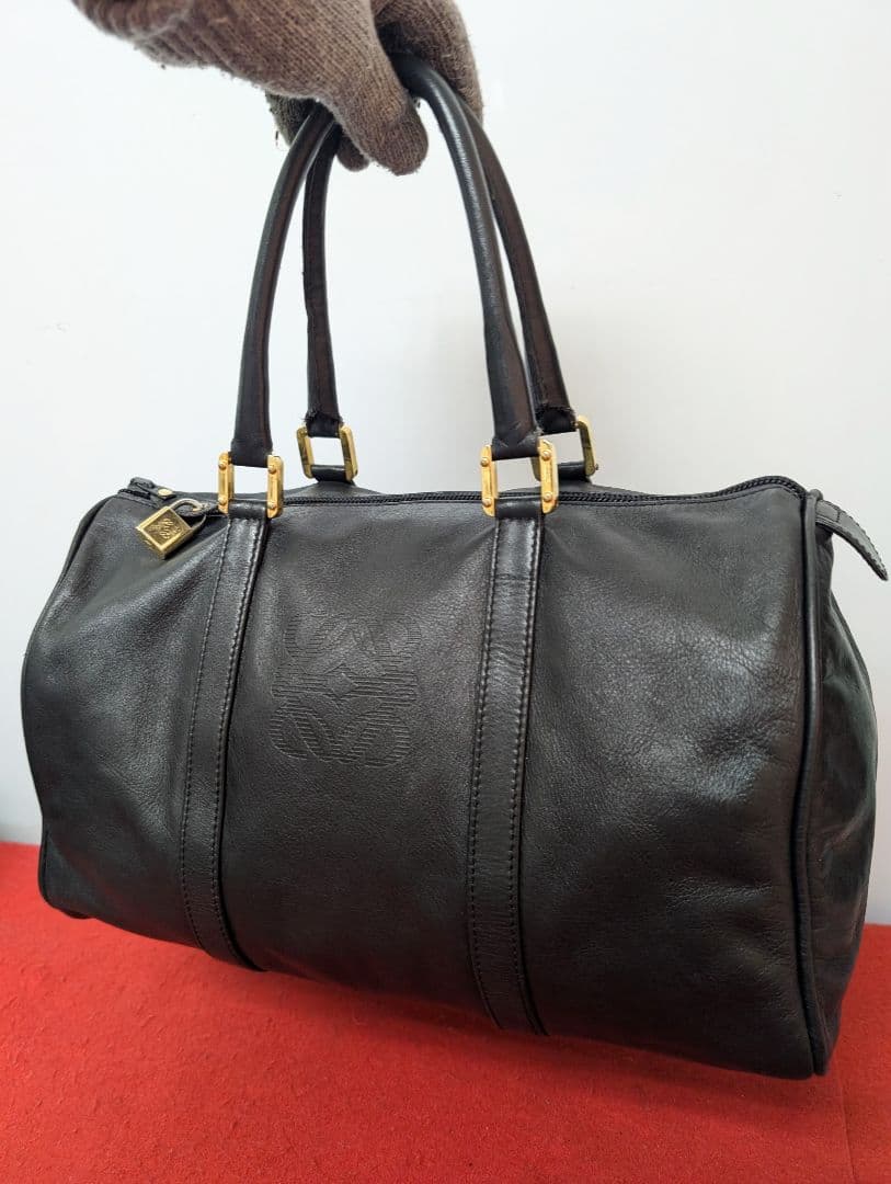 美品 極希少！ロエベ LOEWE アナグラム ミニボストンバッグ ハンドバッグ