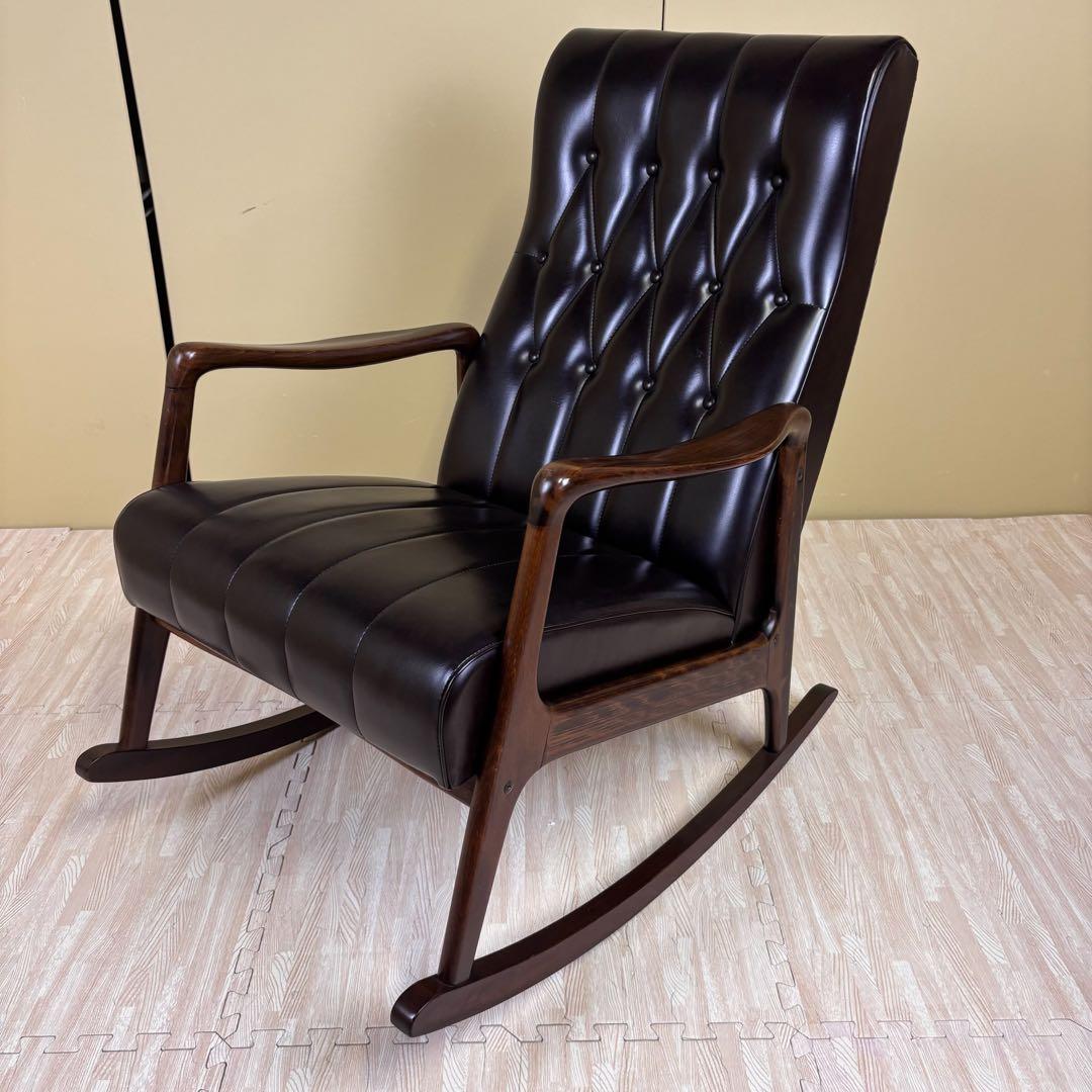 １人掛け　程度良好　ミッドセンチュリー　ヴィンテージ　レトロ　ロッキングチェア