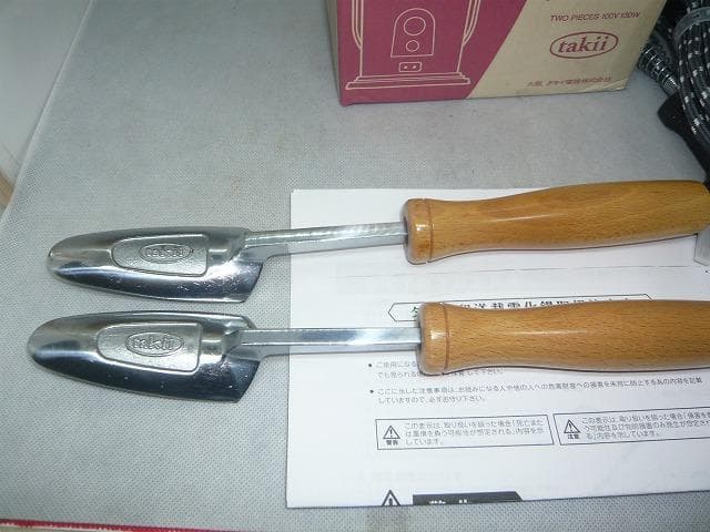 作業未使用　タキイ和裁電化鏝　和裁こて　和裁コテ　最新タキイ製　鏝２本付