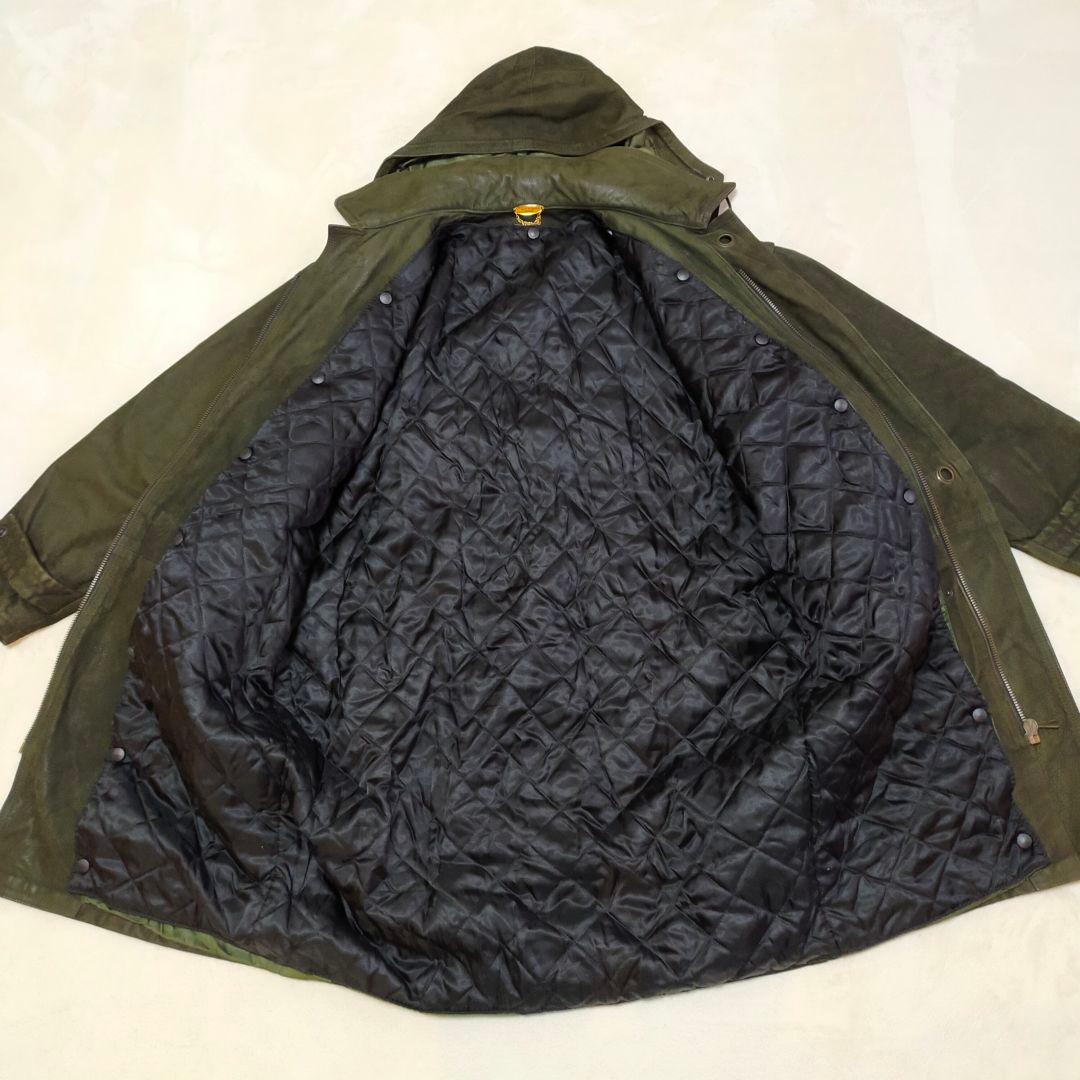 80S 90S　イタリア製　ユーロヴィンテージ　48　オールレザー　モッズコート