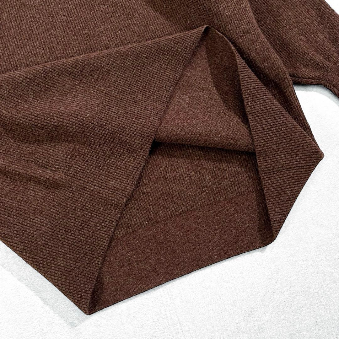 美品 AP STUDIO ハイネック ウールチュニックワンピース ブラウン 上質