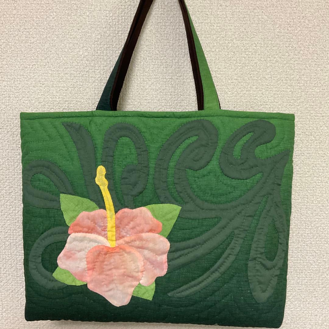 ハワイアンキルト　トートバッグ