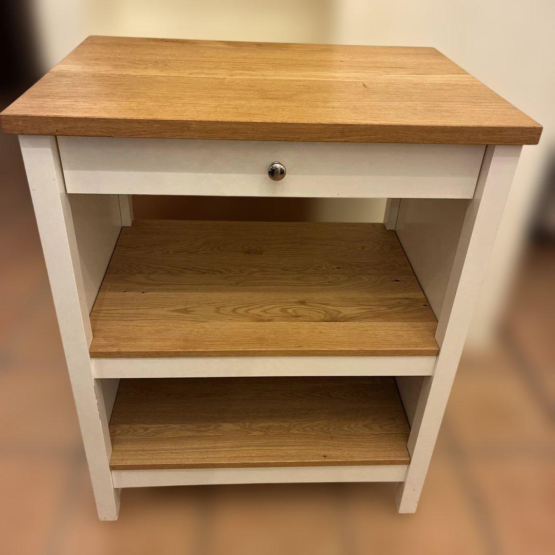 【値下げ】IKEA 木製ラック 引き出し付き ホワイト