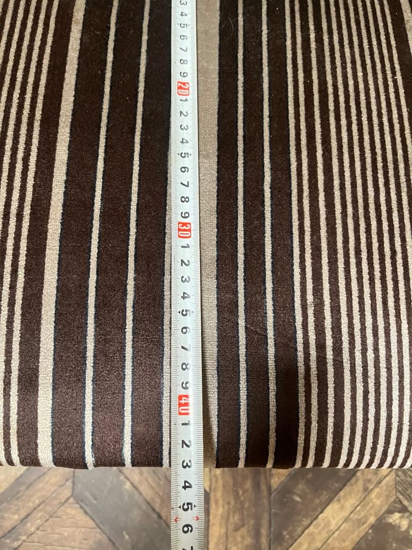 長椅子 ベンチ ソファ 昭和レトロ 当時物 インテリア アンティーク ストライプ