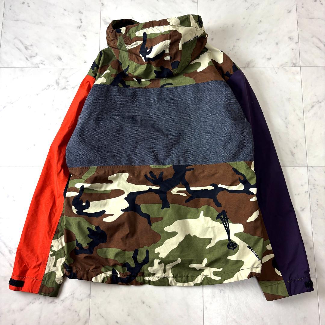 マナスタッシュ M スノーボードジャケット スキージャケット パッチワーク 迷彩