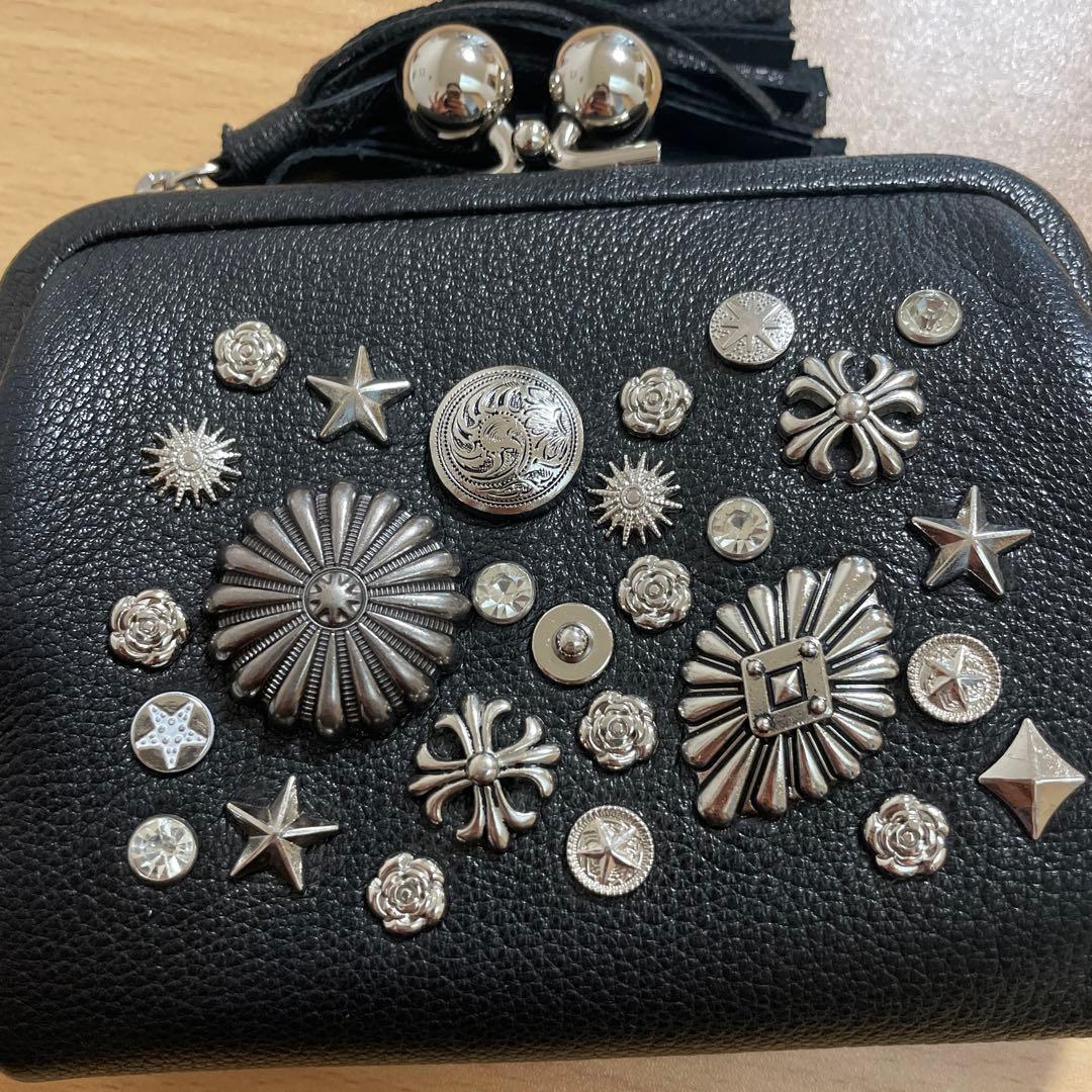 ペルケ perche / マルチスタッズがま口二つ折りウォレット