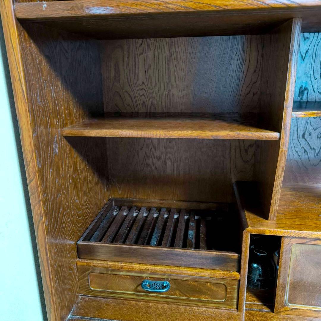 水屋箪笥 飾り棚 木製 和家具 茶棚 茶箪笥 アンティーク