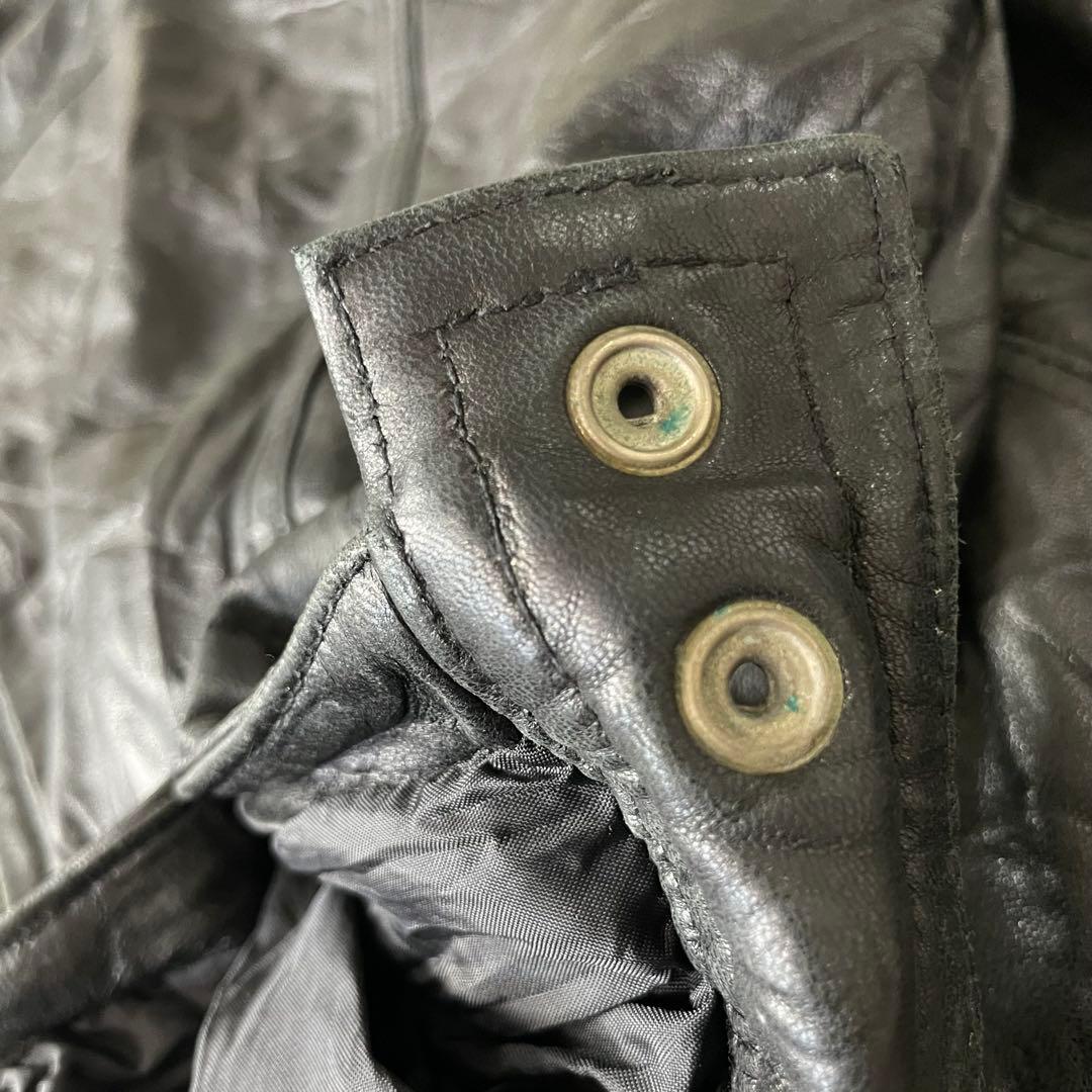 vintage 本革 American オールドレザージャケット ブラック L