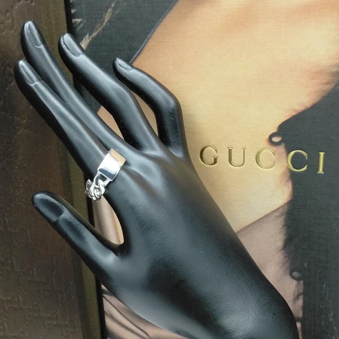 ◆SALE◆【GUCCI】プレート　喜平　チェーン　リング　１７号　1875