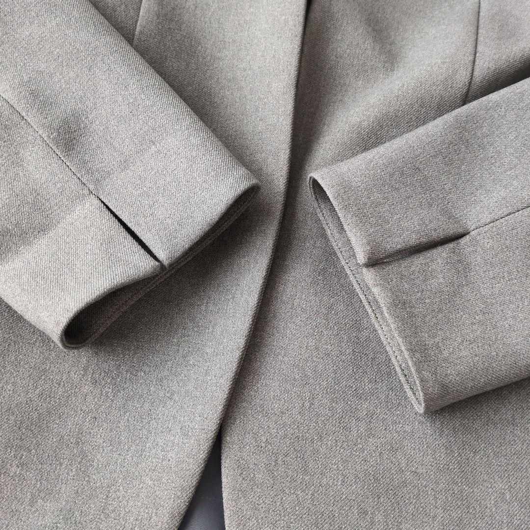 ユナイテッドアローズ　パンツスーツ　グレー　ノーカラージャケット　洗える