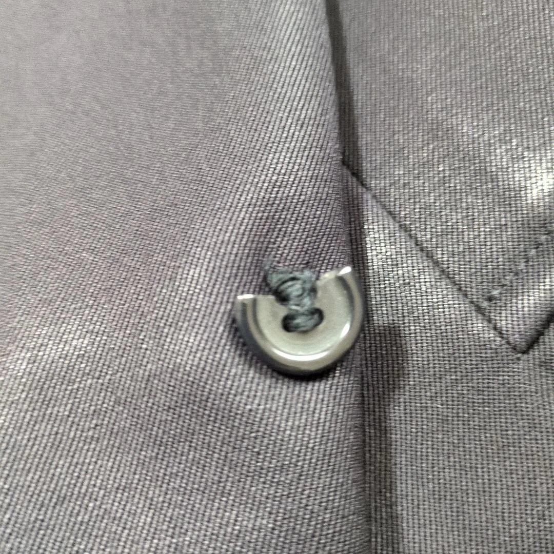 90s　バーバリー　ステンカラーコート　紺　ウールギャバ　ブレラ　L～XL