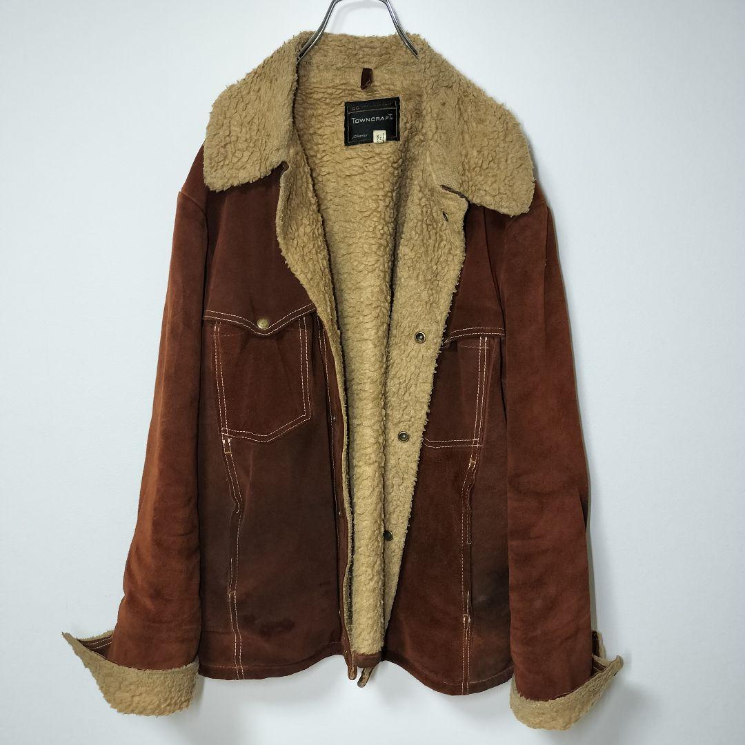 TOWNCRAFT JCPenney 70sスエードレザー ボアジャケット XL