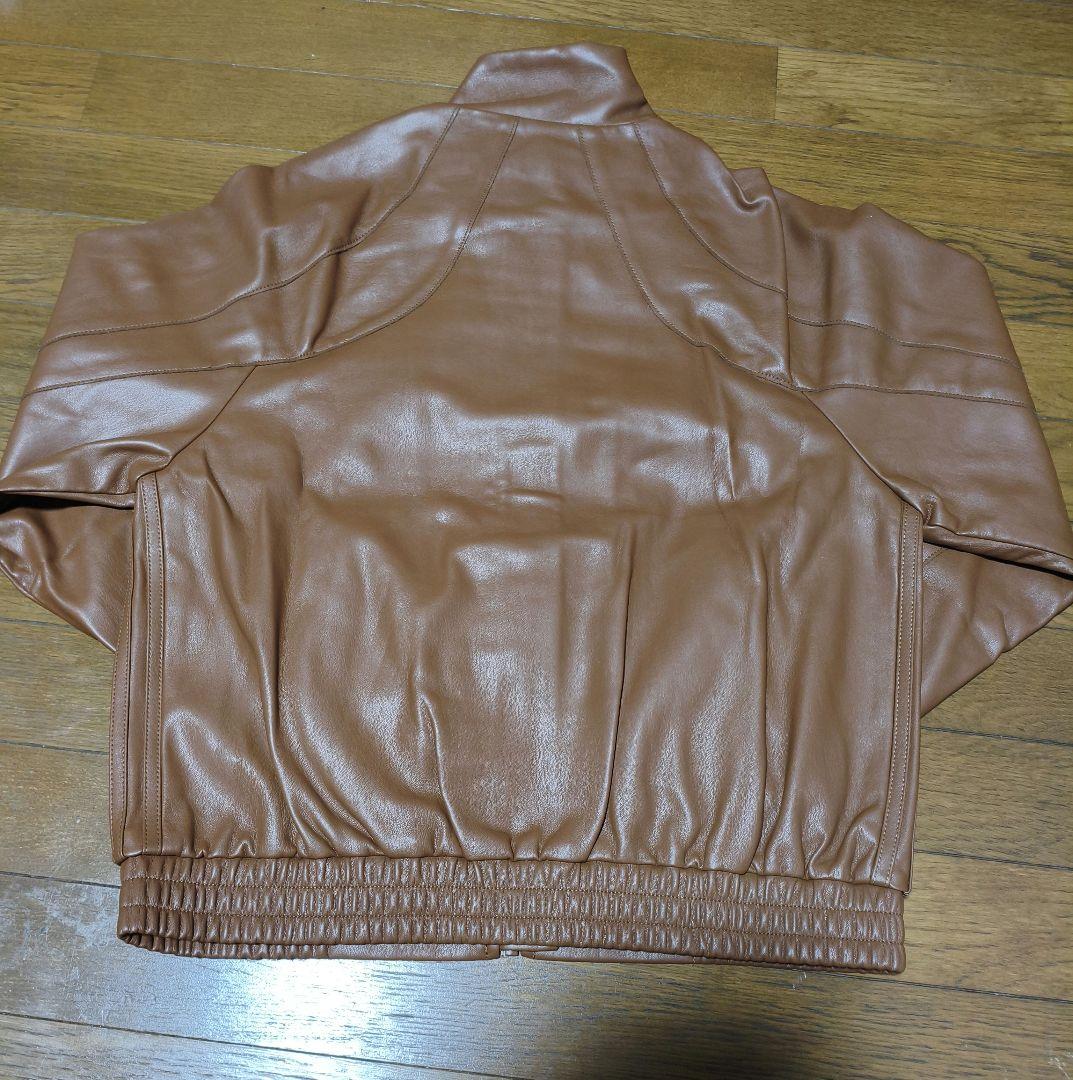 完売品 adidas レザージャケット ブラウン Sサイズ