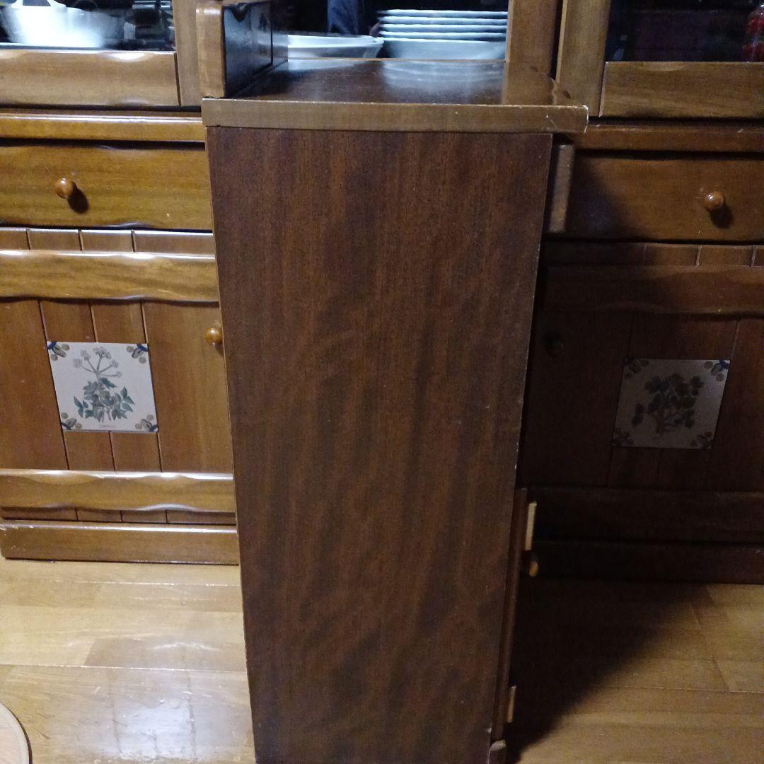 Spanish/スパニッシュ 家具　電話台　FAX台　ハーブ陶板　レトロ　木製