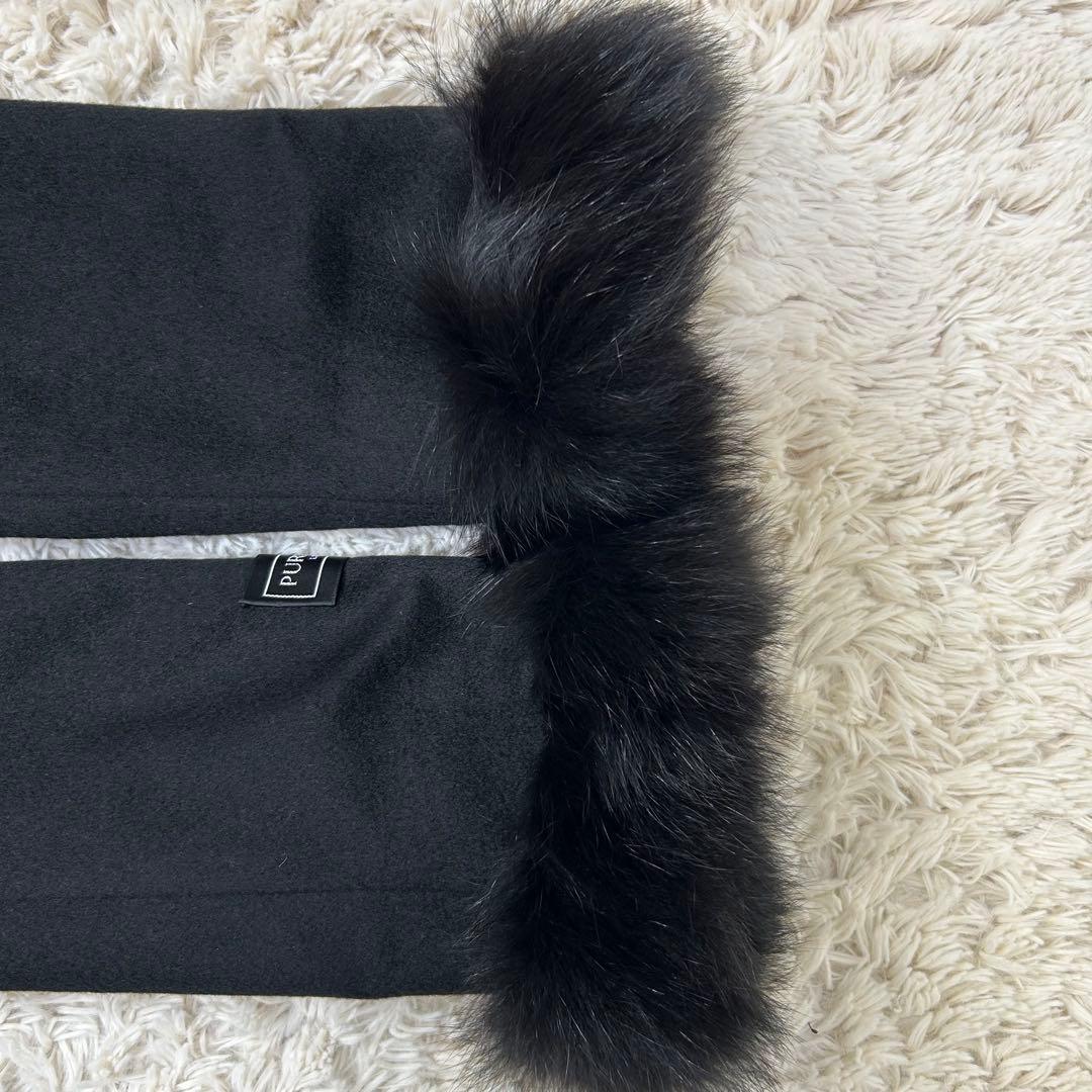 極美品⭐︎ SAGAFURS カシミヤ 100% ベルト コート 黒 フォックス