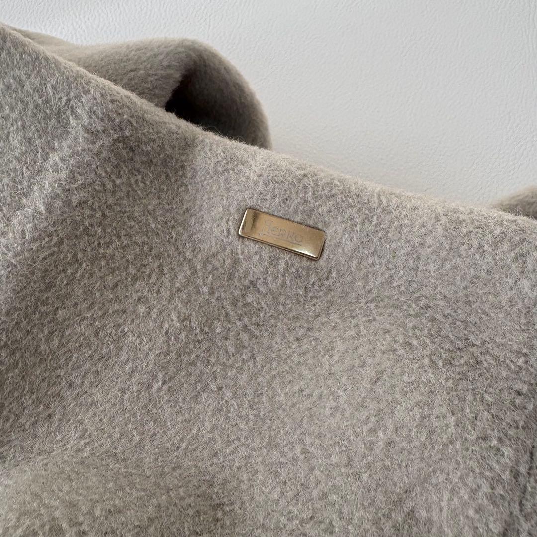 タグ付き＊HERNO ヘルノ アンゴラ フーデッドロングコート ファー タグ付き