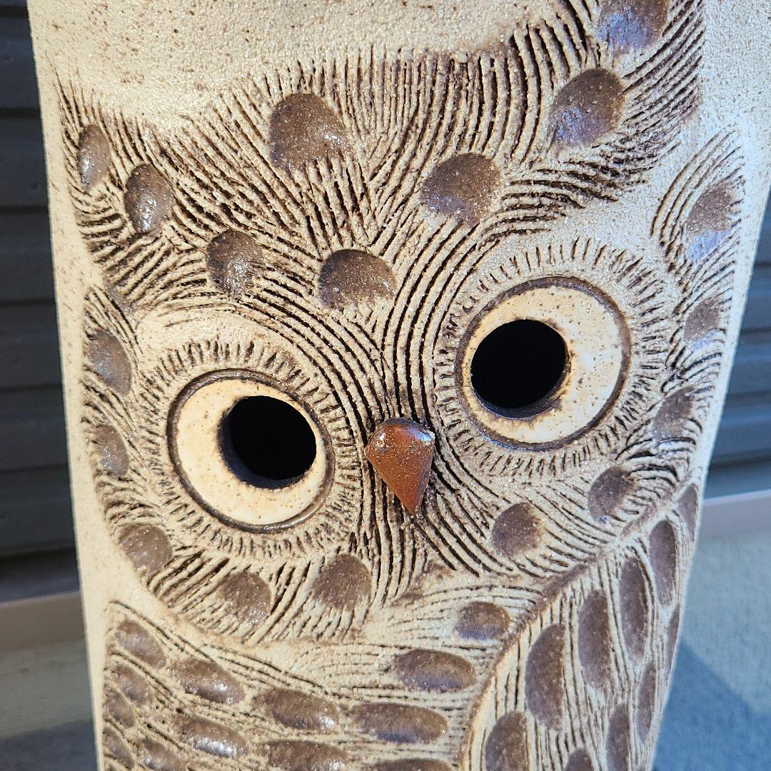 信楽焼傘立て  ふくろう  高さ４７cm