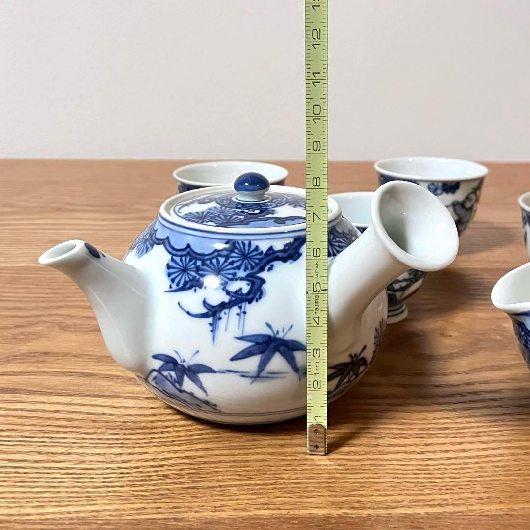 平安京泉 清水焼 染付 煎茶器揃 茶器揃