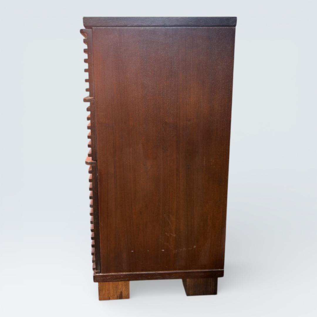 ルーバーキャビネット 幅85cm 木製 リビングボード 隠せる収納