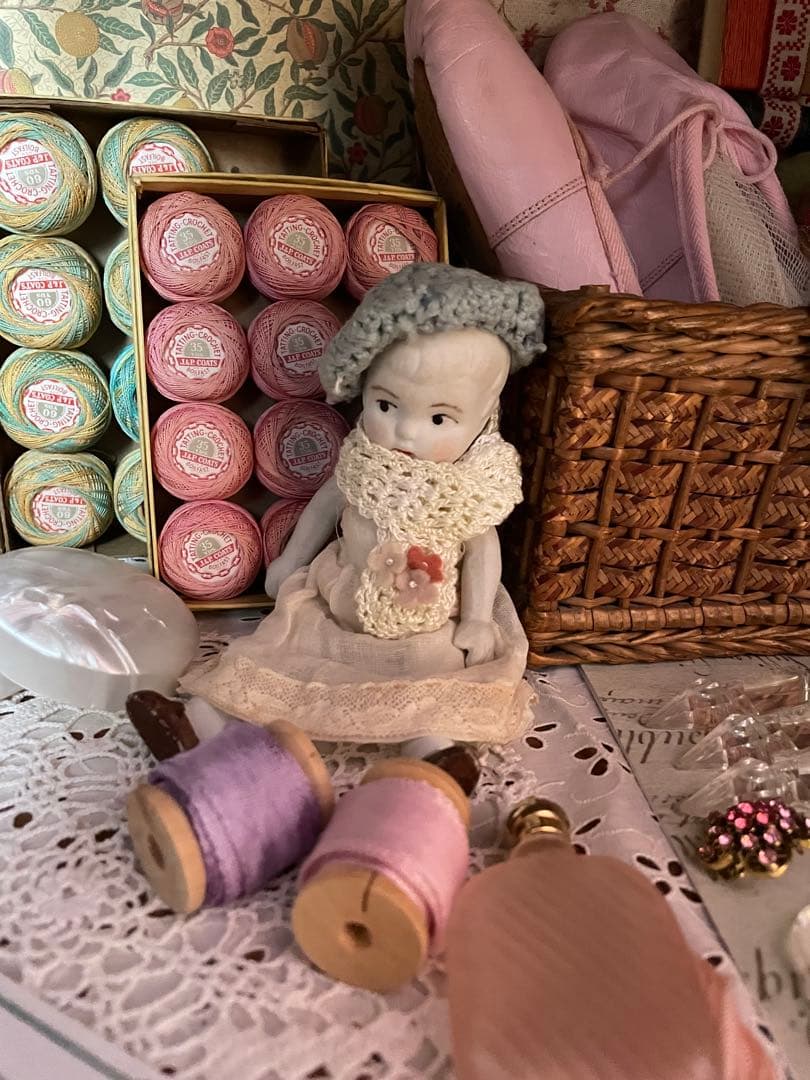 SALE‼️アンティークビスクドール　ドレスセット付き