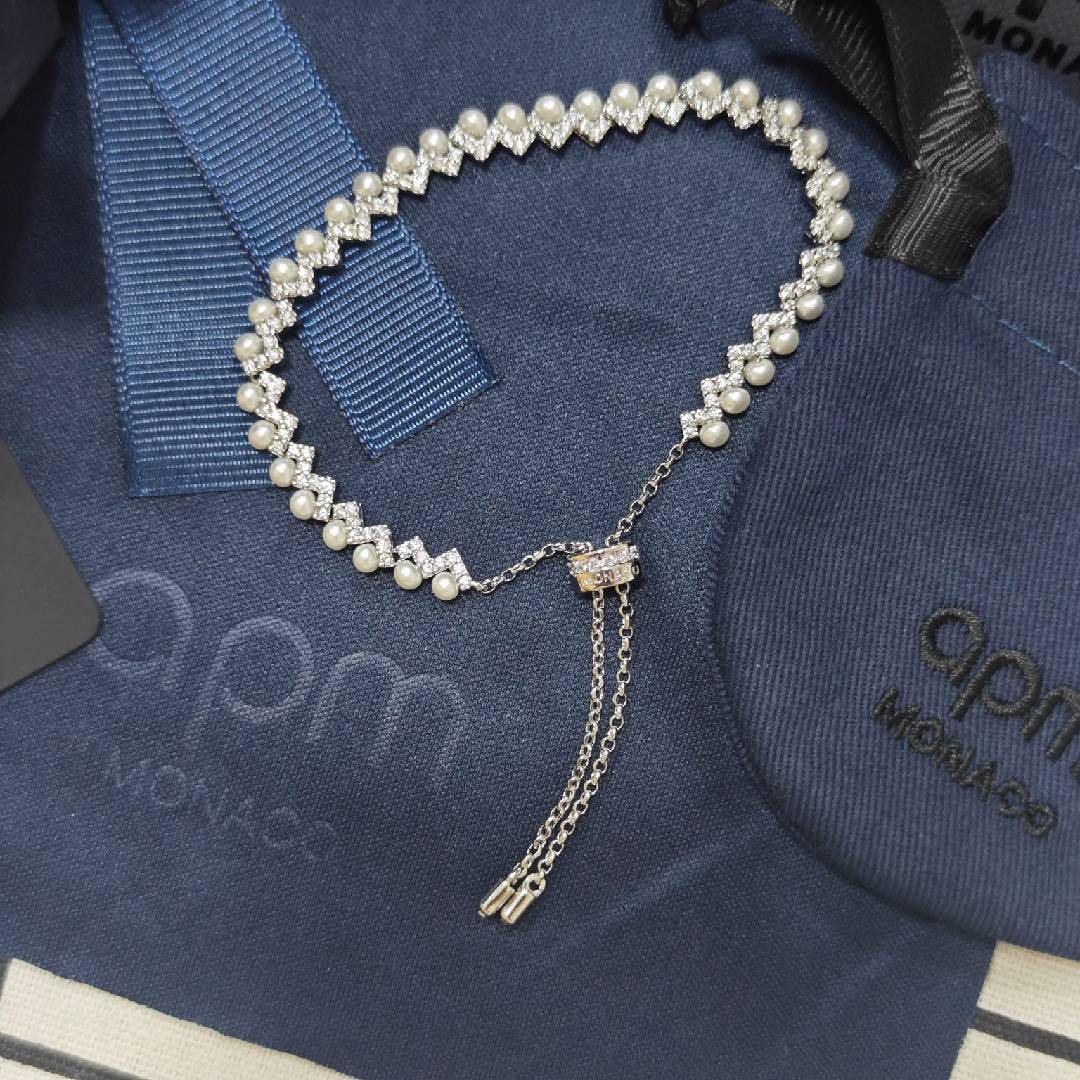 APM Monaco 925. シルバーパール エレガントブレスレット