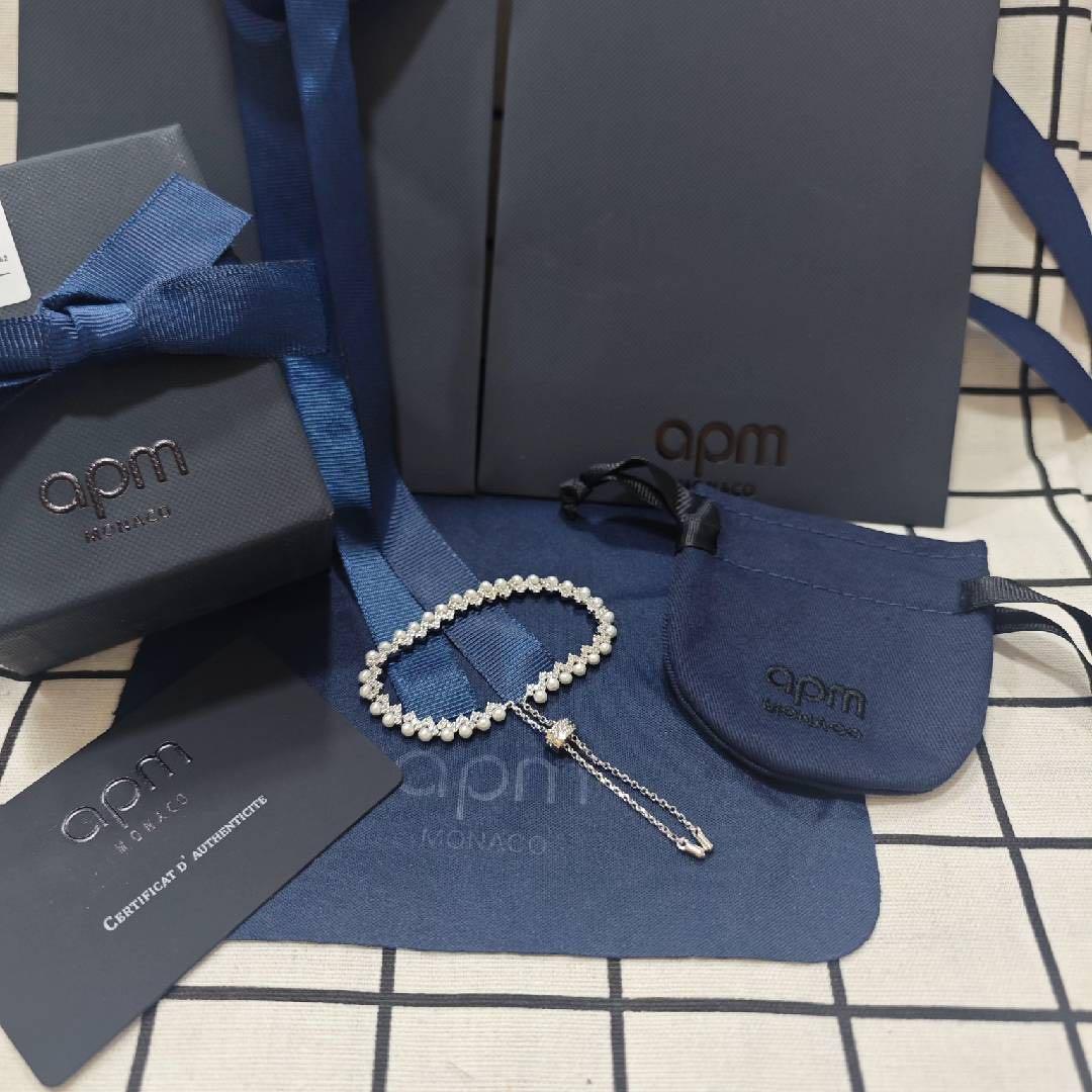 APM Monaco 925. シルバーパール エレガントブレスレット