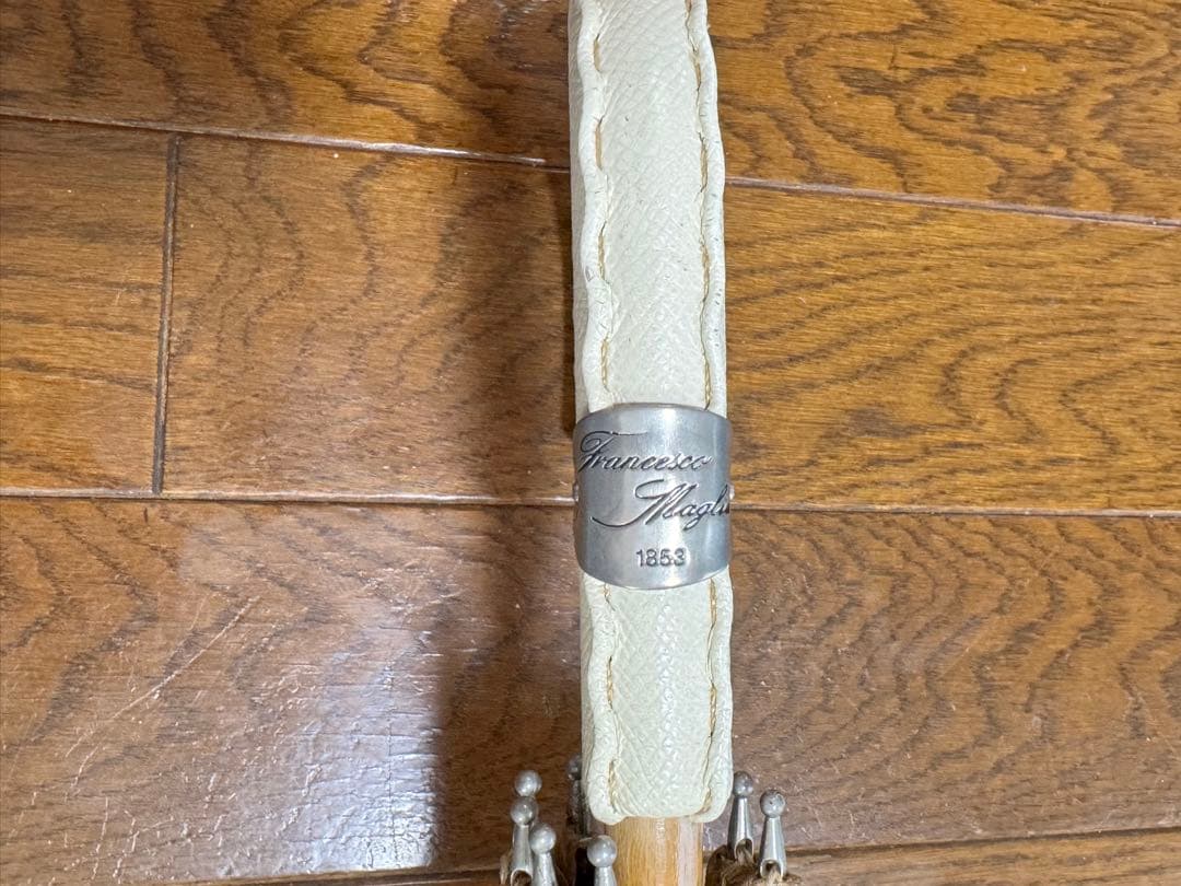 マリアフランチェスコ　長傘　ベージュ　fox ドット