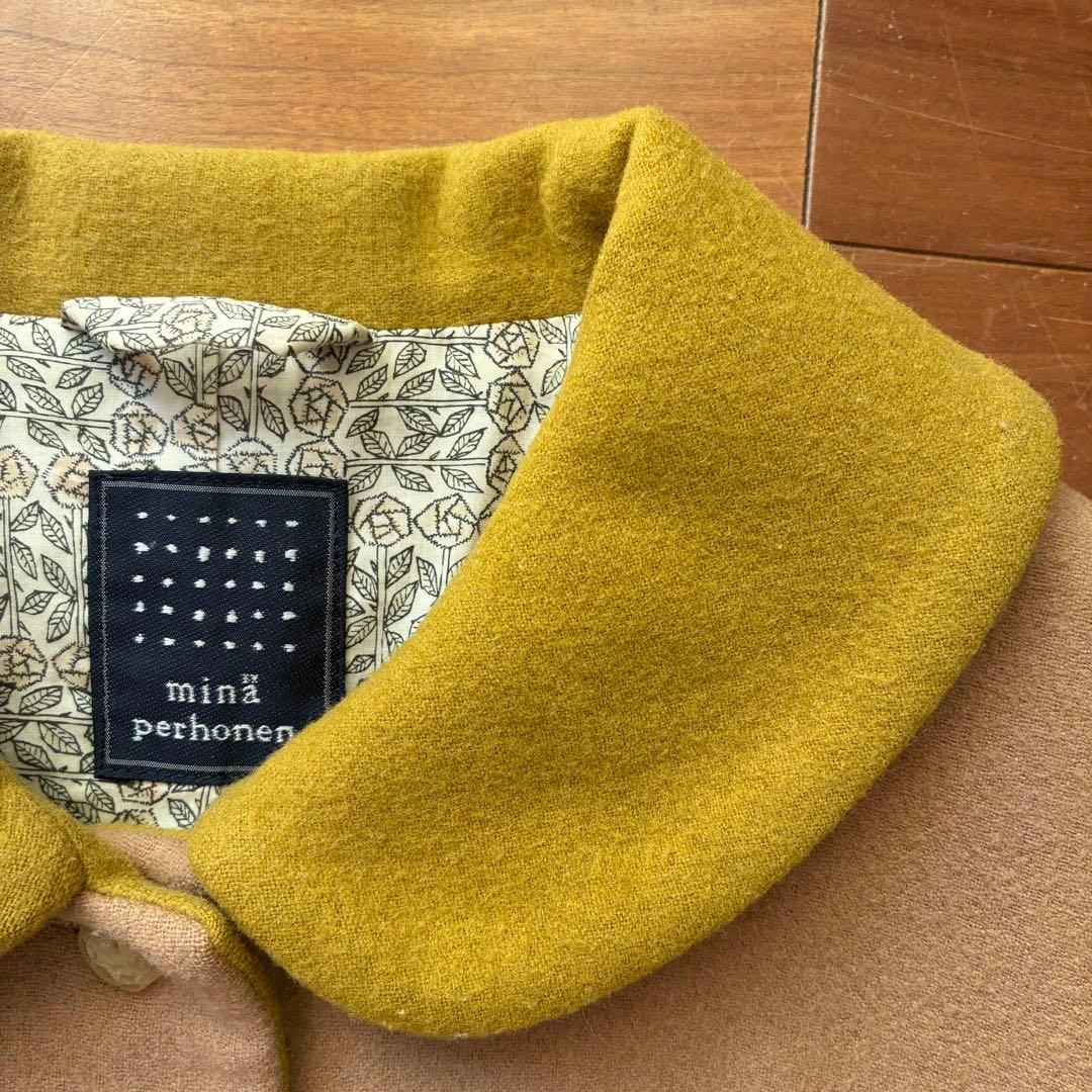 【sale】mina perhonen 丸襟コート moon sand 38