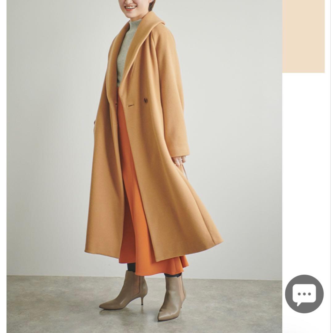 40th/バックフレアコート/38/ウール/キャメル/Milior社製素材