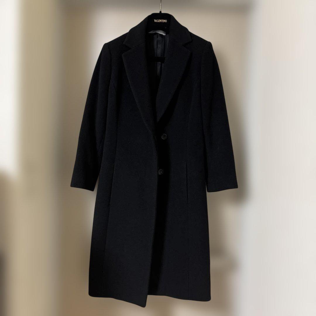 【とても簡易包装】セオリーリュクス　カシミヤ　コート　ブラック　38サイズ