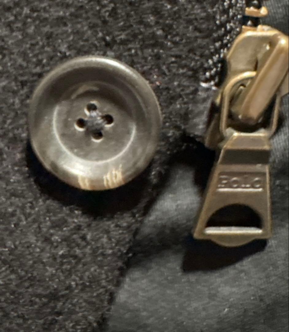 90s ラルフローレン　ウールコート　ブラック　ヴィンテージ　ビンテージ　L