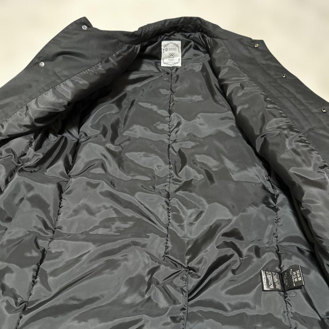 ナノユニバース×河田ダウン HEATEAS ロングコート 黒 XL 防寒 軽量